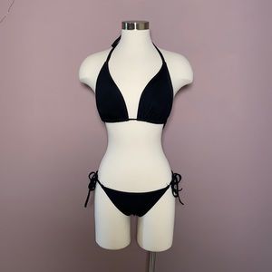 Becca Black Triangle Top Tie Bikini